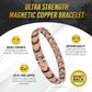 ARADOO Preumium Pure Copper Bracelet for Men Women Double Row Magnetic Therapy Wristband Jewelry Gifts