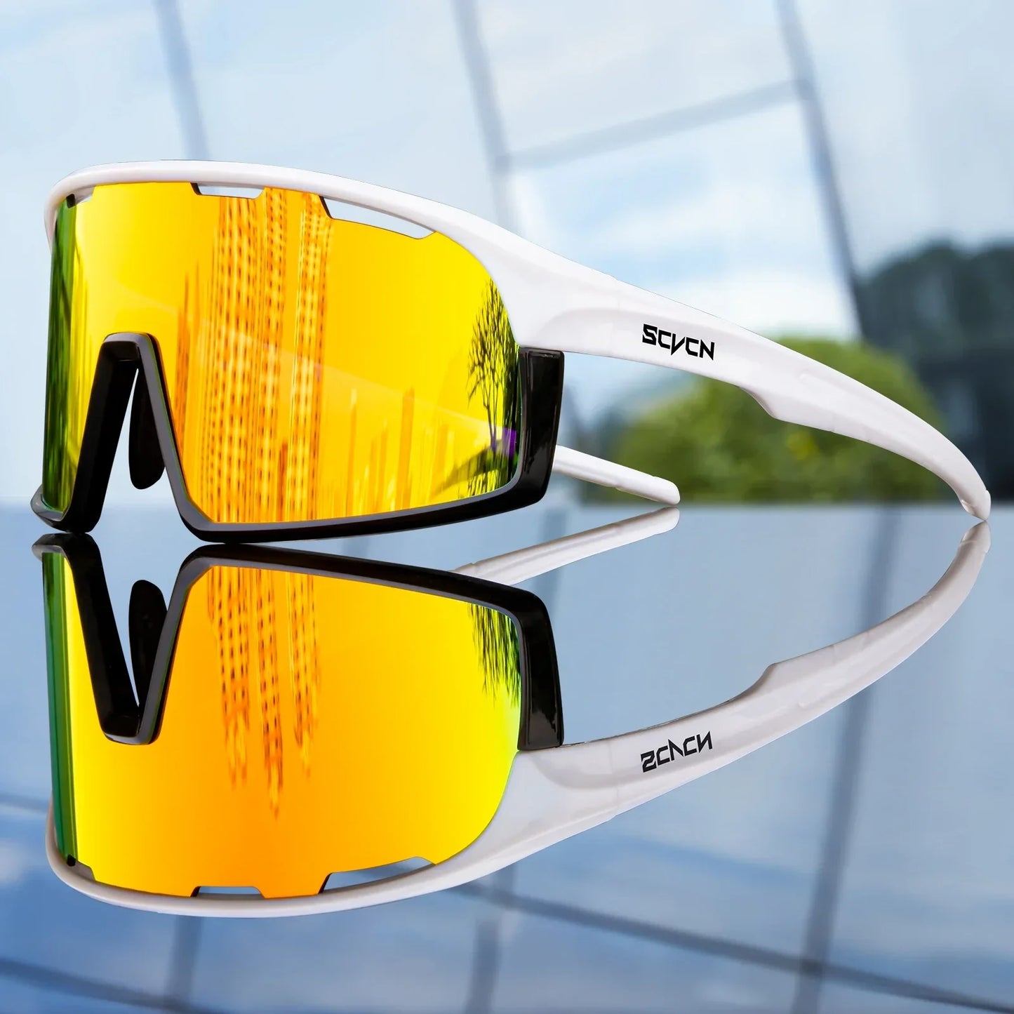 SCVCN Sports Photochromic Sunglasses Men Outdoor Bicycle Cycling Glasses Women Driving Bike Eyewear UV400 Climbing Goggles