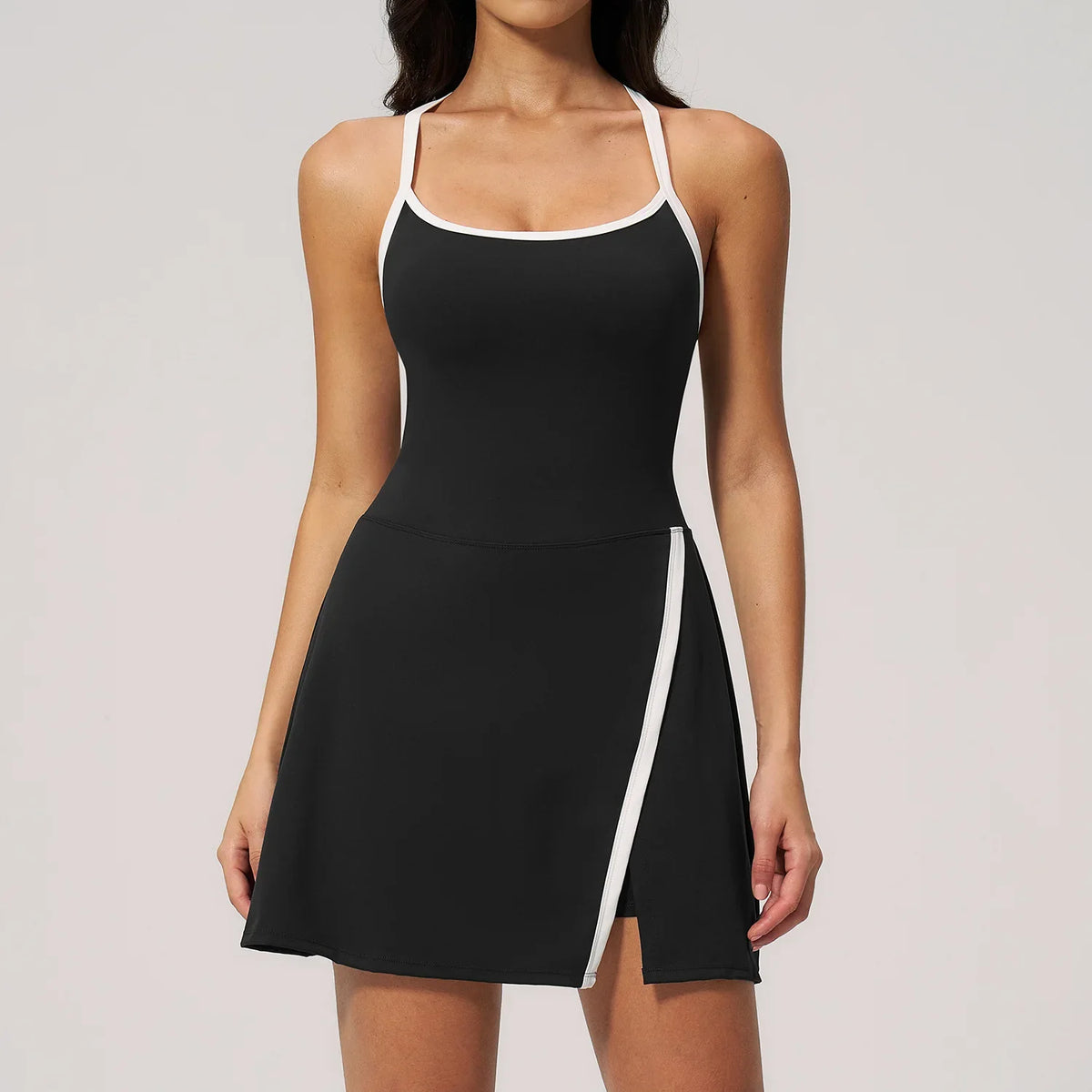 Women's 2-in-1 Tennis Romper & Workout Bodysuit