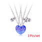 3 Pcs/set Best Friends Pendant Necklace For Woman Magnetic Adjustable Rainbow Daisy Lover Broken Heart Chain BFF Jewelry Gifts