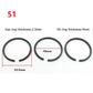 3pcs Piston Rings Set for Air Compressor | Pneumatic Cylinder Replacement Kit