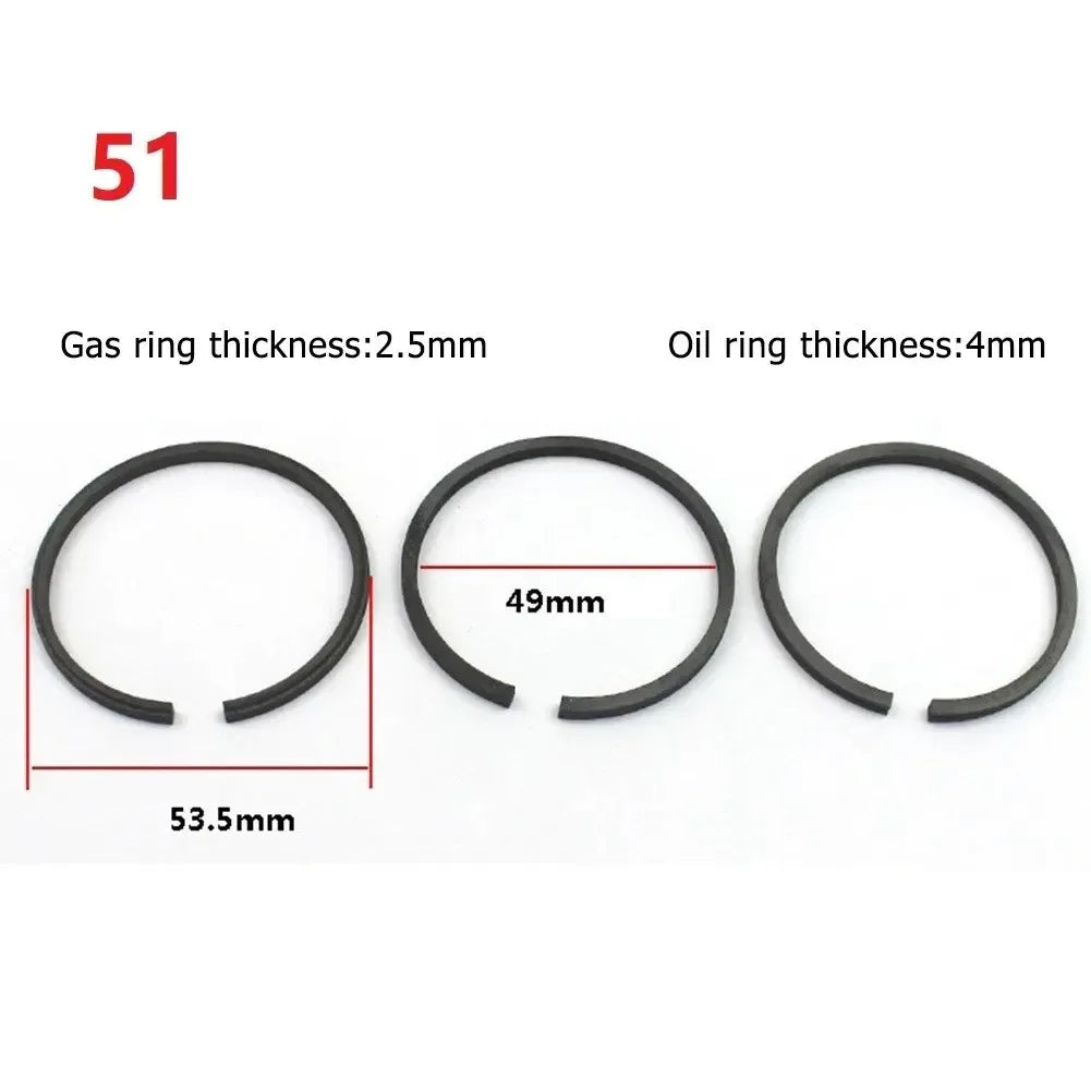 3pcs Piston Rings Set for Air Compressor | Pneumatic Cylinder Replacement Kit