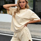 Women's Cotton Two-Piece Short Set Tracksuit