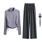 Women’s 2-Piece Yoga Set: Drawstring Top & Sweatpants