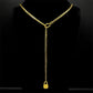 Heart O-ring Long Chain | Stainless Steel Punk Rock Y-Necklace for Men and Women