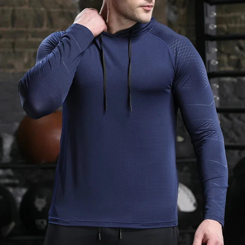 Men's Quick Dry Outdoor Sports Hoodies Activewear Running Tops