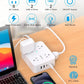 Surge Protector Power Strip with 8 Outlets and 4 USB Ports, Ultra Thin Flat Plug for Home Office Dorm Essentials