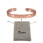 Solid Copper Bracelets for Women Adjustable Cuff Flower Copper Magnetic Bracelet Arthritis Benefit Health Energy Bracelet Female