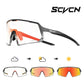 SCVCN Photochromic Cycling Glasses TR90 Frame for Men Women UV400 Outdoor Sports Sunglasses Cycling MTB Driving Running Glasses