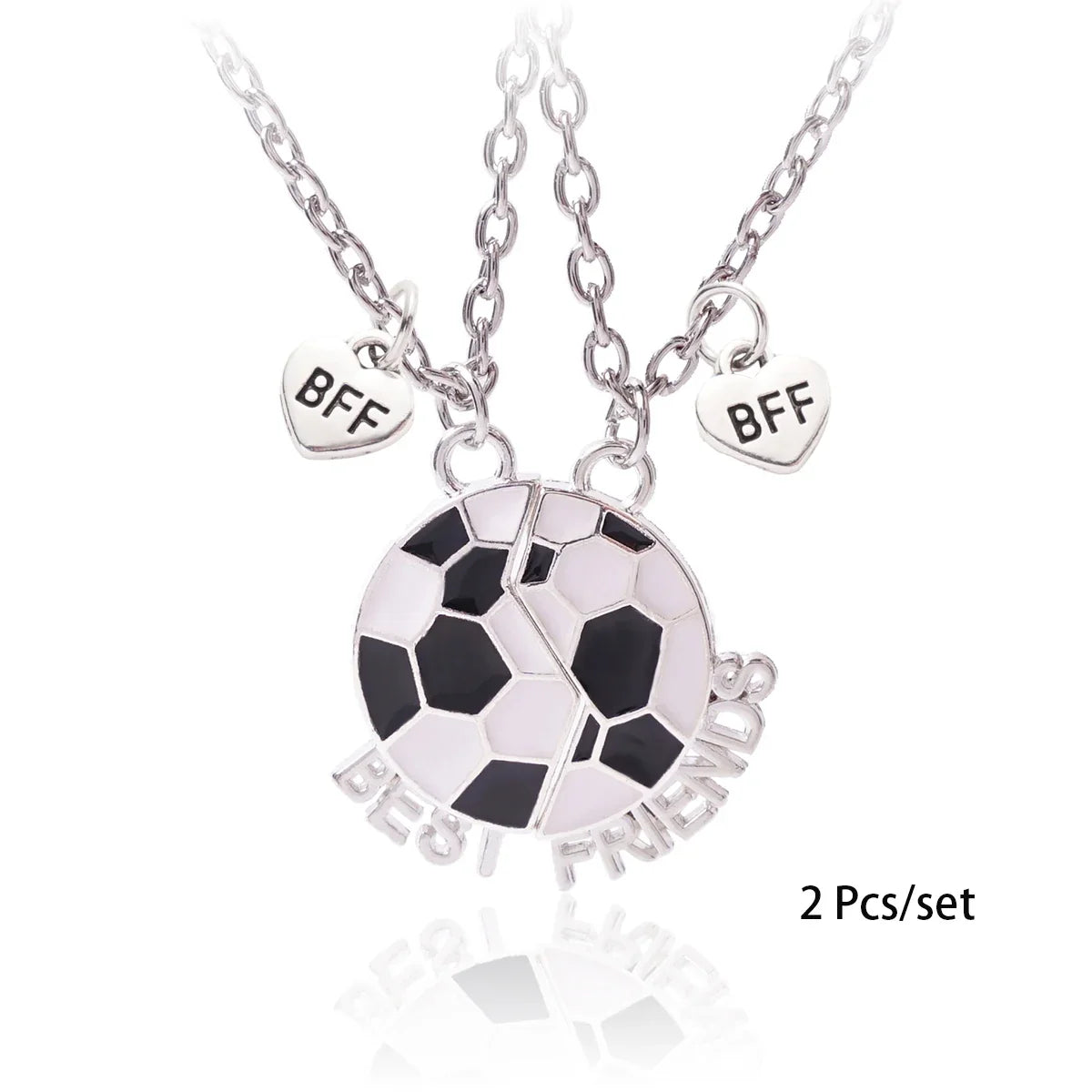 3 Pcs/set Best Friends Pendant Necklace For Woman Magnetic Adjustable Rainbow Daisy Lover Broken Heart Chain BFF Jewelry Gifts