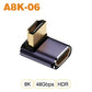 NNBILI HDMI 2.1 Adapter | 48Gbps 8K@60Hz Elbow and Straight Converter