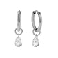 Stainless Steel Waterdrop Zircon Hoop Earrings | Fashion Jewelry for Women and Men