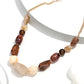 Vintage Acrylic Irregular Beaded Chain Necklace | Geometric Clavicle Choker Jewelry