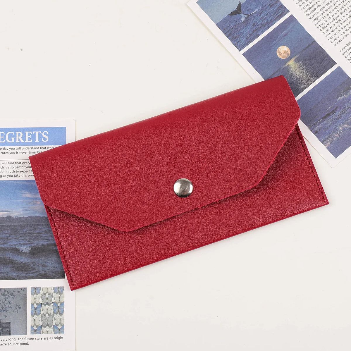 Envelope Coin Money Holder Wallet | PU Leather Classic Fashion Purse for Women