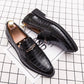 2025 New Red Dress Shoes Wedding Shoes shoes men leather original Italian Classic Blue loafer Men Formal Flats Homme Zapatos