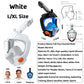 Full Face Snorkel Mask 180° Panoramic View Dry Top Snorkel Anti-Fog Leak-Proof Safe Breathing Swimming Diving Gear for Adults