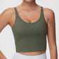 Women's Longline Sports Bra & Padded Yoga Workout Tank