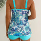 Women's Paisley Leaf Print Two-Piece Swimsuit