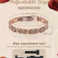 ARADOO Rose Design Pure Copper Bracelets for Women with 3800 Gauss Neodymium Magnetic Bracelet Jewelry Gifts