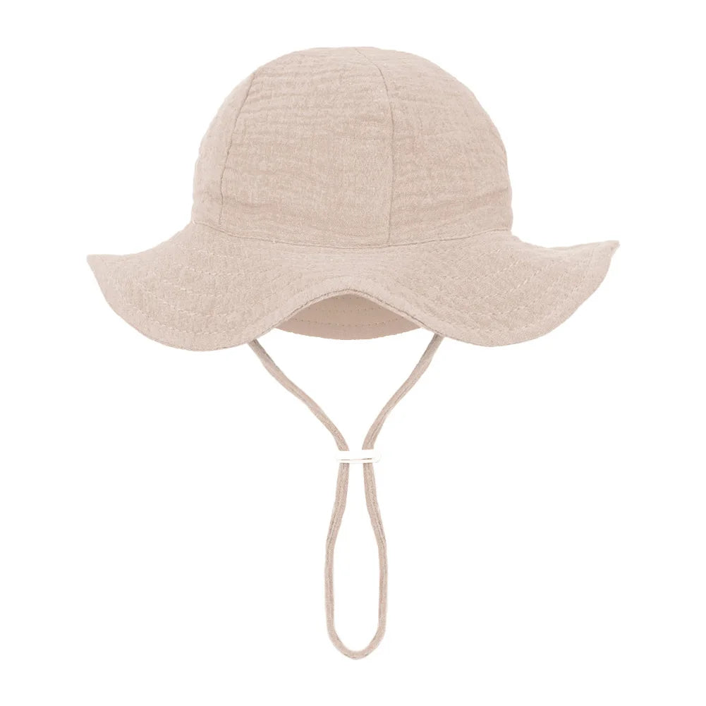 Baby Cotton Bucket Hat | Unisex Sun Protection Hat for Infants 3-12 Months