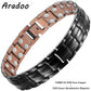 ARADOO  99.9% Pure Copper Bracelet with Double-Row Strength Magnets Jewelry Gift