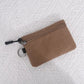 Canvas Mini Coin Wallet | Solid Color Zipper Key Bag
