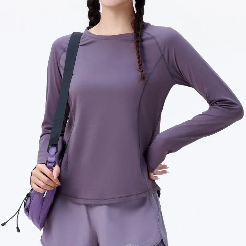 Women’s Loose Fit Long Sleeve Yoga T-Shirt