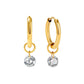 Stainless Steel Waterdrop Zircon Hoop Earrings | Fashion Jewelry for Women and Men