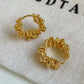 Vintage Metal Irregular Wavy Pleated Hoop Earrings | 2026 New Trendy Geometric Temperament Jewelry