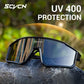 SCVCN Upgraded Outdoor Sports Cycling Glasses Men Women Running Sunglasses UV400 Mountain Camping Fishing Eyewear MTB Goggles