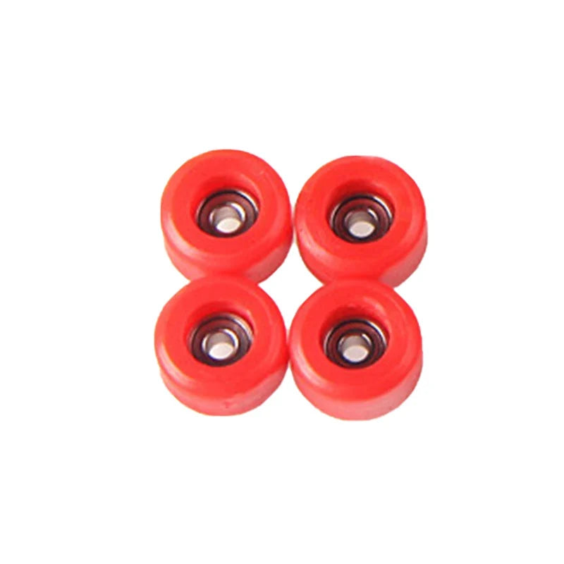 4Pcs/Set Urethane CNC Bearing Fingerboard Wheels | Professional PU + Metal