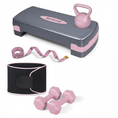 Aerobic Stepper Set with Weights & Workout Gear