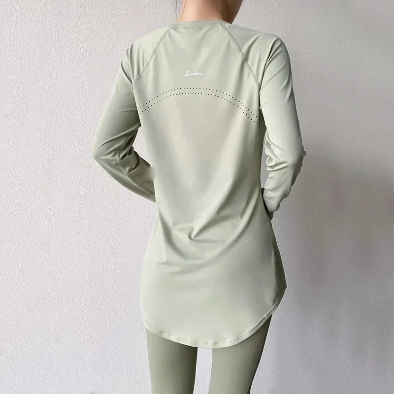 Women's Workout Apparel  Long Sleeve Yoga Shirts for Any Activity