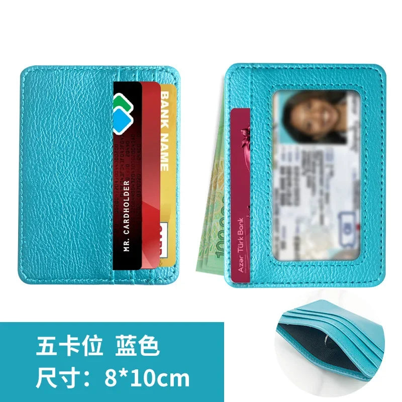 Thin PU Leather Mini Wallet | Slim Credit Card Holder for Men