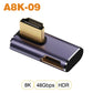 NNBILI HDMI 2.1 Adapter | 48Gbps 8K@60Hz Elbow and Straight Converter