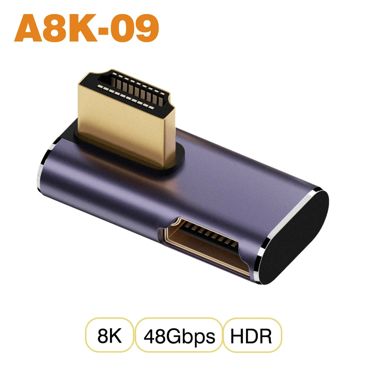 NNBILI HDMI 2.1 Adapter | 48Gbps 8K@60Hz Elbow and Straight Converter