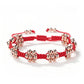 Handmade Adjustable Red Braided Rope Bracelets 5mm Copper Beads Flower Shape Lucky Bangle Women Daily Wear Fashion Jewelry Gifts