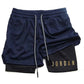 Men's Double-Layer Running Training Shorts