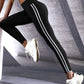 High Waisted Slim Fit Leggings with Side Stripes for Women