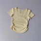 Women's Summer Mesh Yoga Pleated Fitness T-Shirt