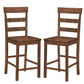 Counter Height Bar Stools Set of 2 - Rubber Wood Frame
