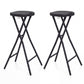 Folding Bar Stool Set of 2 - 27.5" Height with Carry Handle