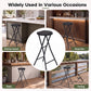 Folding Bar Stool Set of 2 - 27.5" Height with Carry Handle