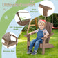 Set of 2 Kid's Adirondack Chair with with High Backrest and Armrests