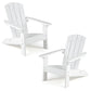 Set of 2 Kid's Adirondack Chair with with High Backrest and Armrests