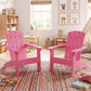 Set of 2 Kid's Adirondack Chair with with High Backrest and Armrests