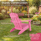 Set of 2 Kid's Adirondack Chair with with High Backrest and Armrests