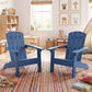 Set of 2 Kid's Adirondack Chair with with High Backrest and Armrests