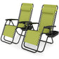 Zero Gravity Lounge Chairs Set of 2 with Cup Holders