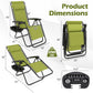 Zero Gravity Lounge Chairs Set of 2 with Cup Holders